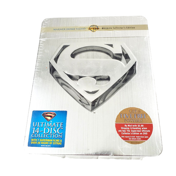 SUPERMAN WARNER HOME ULTIMATE COLLECTOR’S EDITION 14 DISC COLLECTION Sealed NEW - Picture 1 of 7